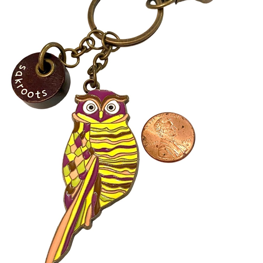SAK ROOTS Owl Keychain - Picture 2 of 2